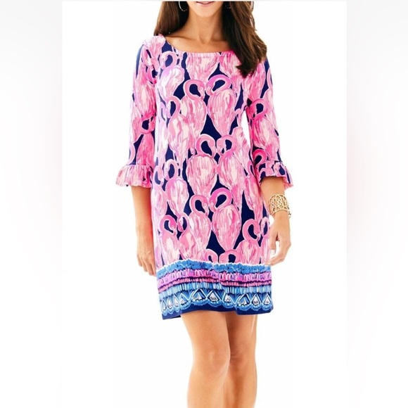 Jacqueline Ruffle Dress: Pink
